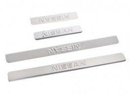 Накладки на пороги Nissan X-Trail 2014- нерж, 4 части